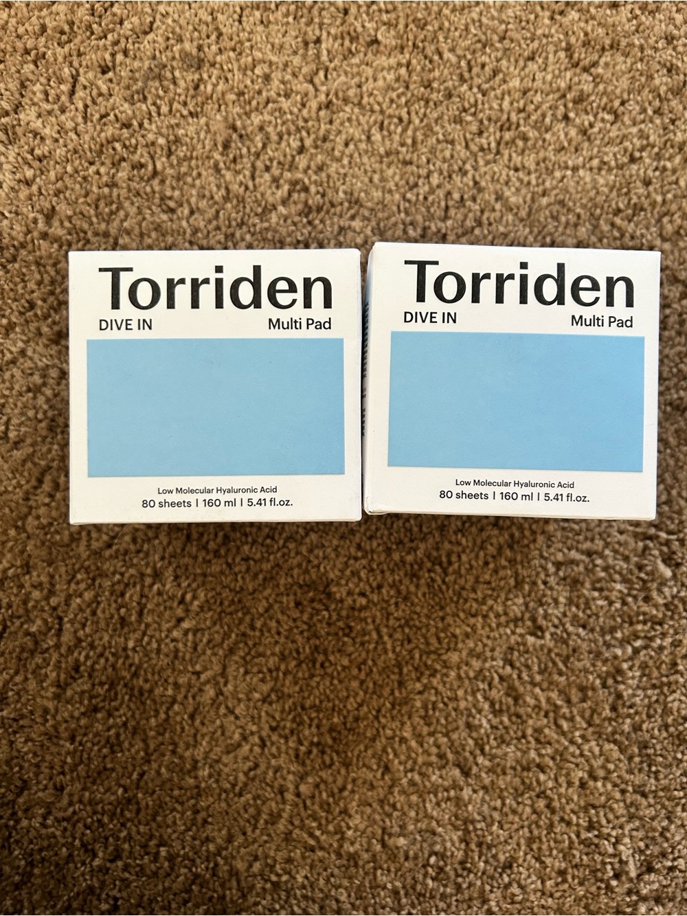 2 Pack- Torriden DIVE-IN Multi Pad (80 Sheets ~ 5.41 fl oz/160 ml) New SEALED
